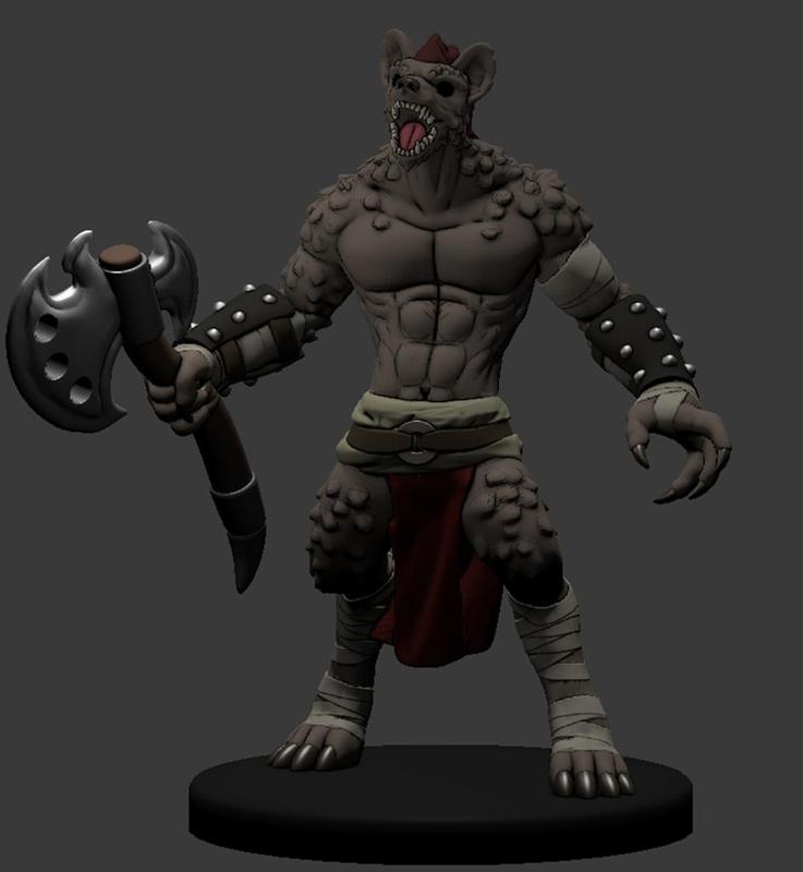 Gnoll Berserker Miniature