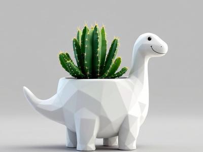 Modern Dino Planter – Perfect for Flowers