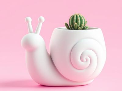 Modern Snail Planter – Elegant Vase for Flowers