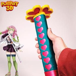 COLLAPSING KATANA - MITSURI KANROJI - DEMONSLAYER - (PRINT IN PLACE + ASSEMBLY VERSION)