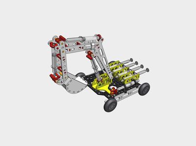 Mini 3D-Printed Hydraulic Backhoe