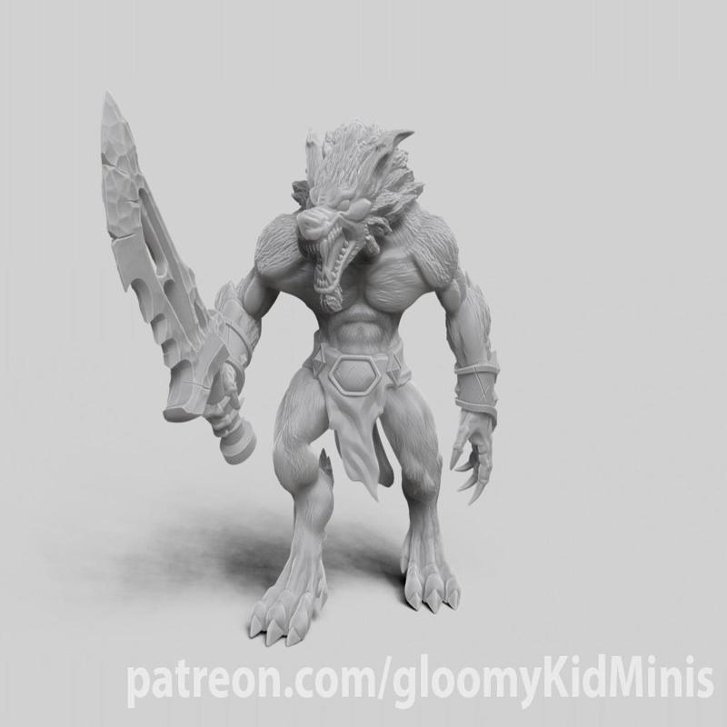 Werewolf Hybrid Form Barbarians