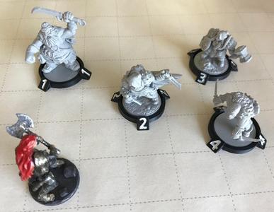 28mm D&D Tabletop Numbered Enemy Bases