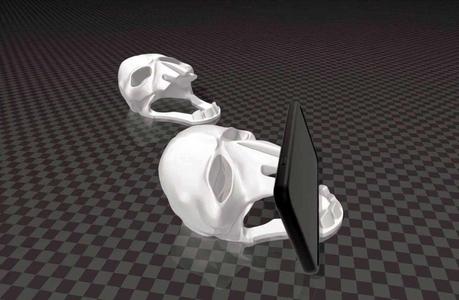 Skull phone stand 