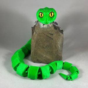 Articulated, Wiggly, Fidget Snake STL File - NO AMS - COMMERCIAL USE
