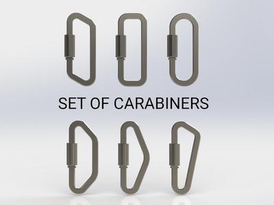 Set of carabiners