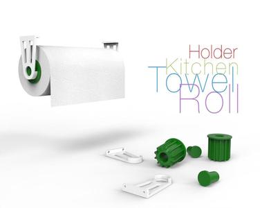 Kitchen towel roll holder