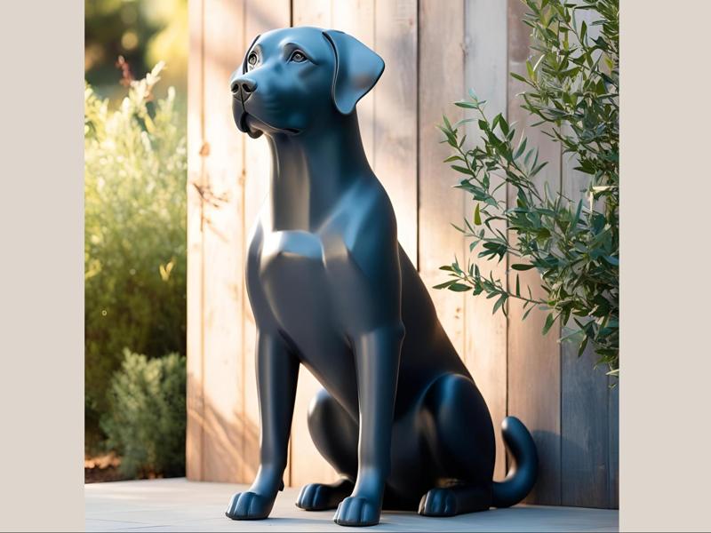 Minimalist Labrador Sculpture, Labrador Statue