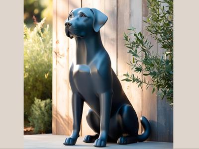 Minimalist Labrador Sculpture, Labrador Statue