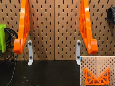 Ikea Skadis Laptop Mount (Foldable Built-in Hinge)