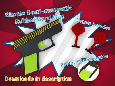 Simple Semi-automatic Rubber Band Gun