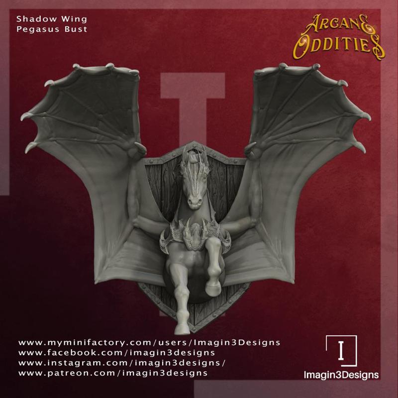Pre-supported Shadow Wing Pegasus Bust