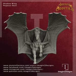 Pre-supported Shadow Wing Pegasus Bust