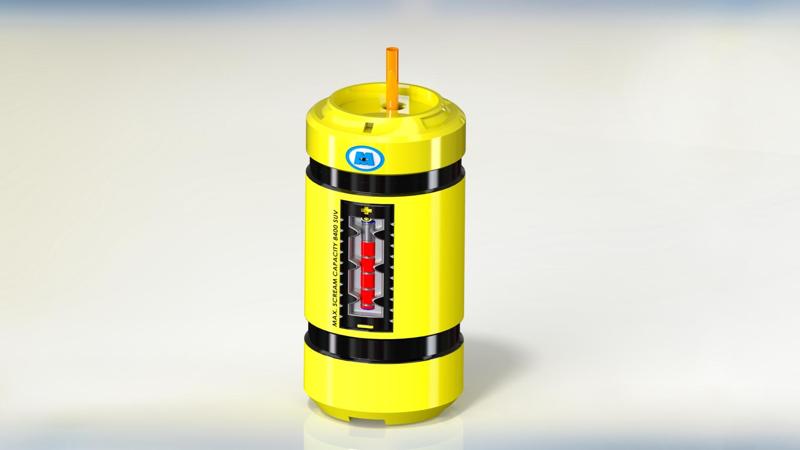 Monsters, Inc. Scream Canister-inspired 3D Printed Cup Holder
