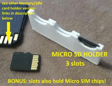 3 Micro SD (& Micro SIM) chip holder (MOST POPULAR!)