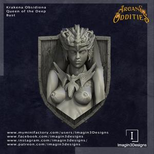Pre-Supported Krakena Obsidiona, Squid Queen Bust