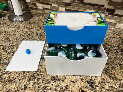 Dryer Sheet and Laundry Pod Storage Chest