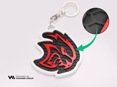 Dodge Hellcat Keychain