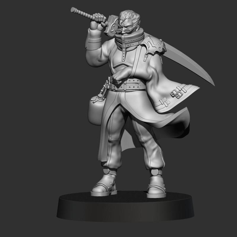 Auron Final Fantasy X 3D Print Miniature