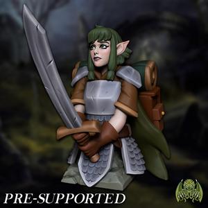 [BUST] Elfie The Adventurer [PRE-SUPPORTED] Female Scared Elf
