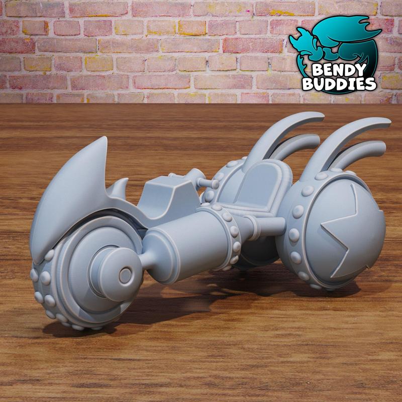Sunny Ship Dock System Rhino Motorcycle / Manga Three Wheel Vehicle / Anime Pirate War Construct / Deep Sea Sub Warship / Thousand Ocean Battle Robot / Collectible Figure / Decoration Statue
