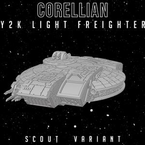 Corellian Y2K light Freighter (X-Wing Scale)