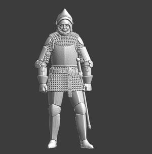 Medieval late knight standing