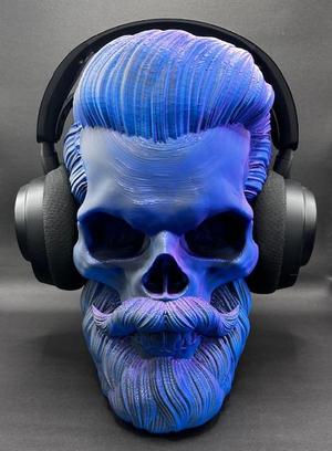 Headphone Stand Gamer Hair - Beard Skull Nº1