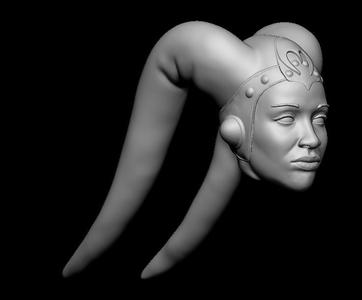 Star wars Head sculpt - Twi'lek Oola - Black Series - Hottoys - 1:12 and 1:6 Scale - Action Figure h