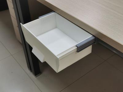 Fully-openable under desk drawer Fully-openable under desk drawer