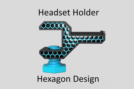 Headset Holder Hexagon Design