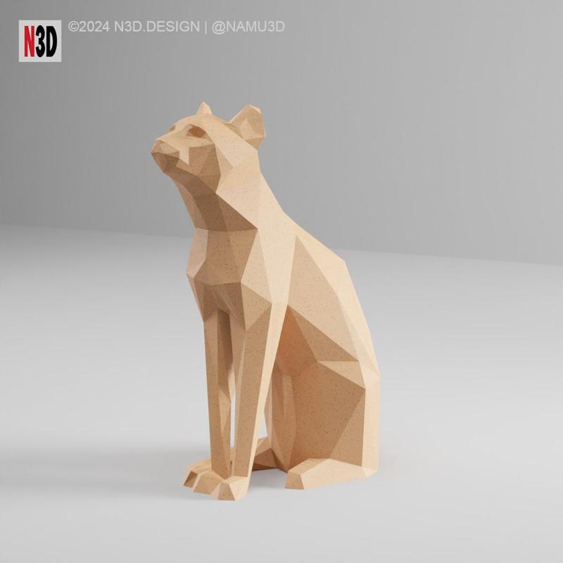 Low poly Egyptian cat | OFFICE AND HOME DECOR