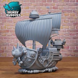 Sunny Ship / Manga Sailing Vessel / Anime Pirate Brigantine / Sea Warship / Thousand Ocean War Boat / Collectible Figure / Decoration Statue