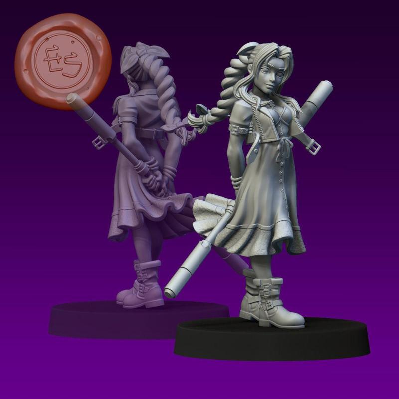 Aerith Gainsborough - FFVII - 32mm Miniature