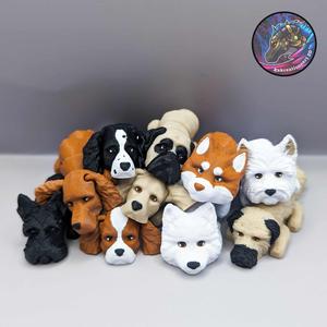 Baby Flexi Dog Keychains Set 5