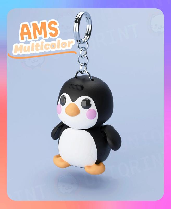Flexi Penguin Keychain (Multicolor)