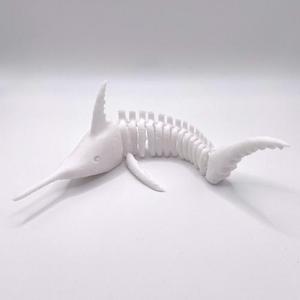 Articulated Fish / Marlin Swordfish fish Skeleton 3d Print Printable Stl File Print In Place Flex 