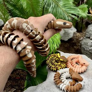 Articulated Ball Python | Pre-Painted + Optional 8mm Glass Eye Version