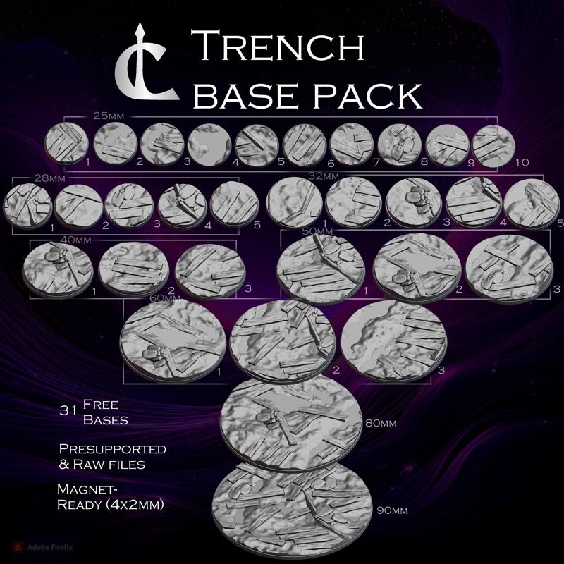 Free - Trench Base Pack(25mm-90mm) - Presupported