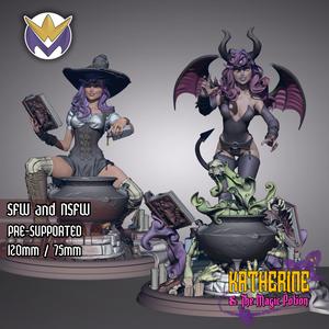 Katherine, Witch and Devil Diorama(120mm, 75mm)+NSFW Versions