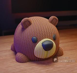 knitted Bear - print in place, no supports