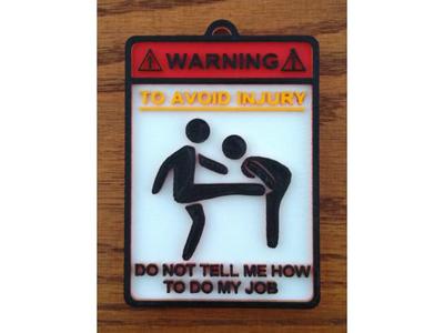 To Avoid Injury Sign (Kicking Version)