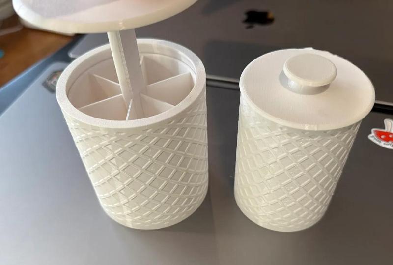 Decorative Q-tip Holder (25% wider and thicker remix)   