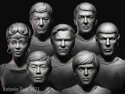 Star Trek TOS main crew collection