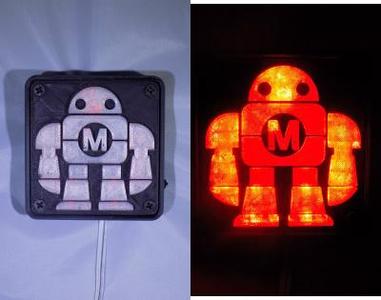 Maker Faire LED Robot sign/nightlight