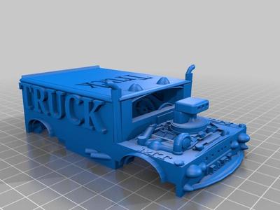 Truck V8 Model. stl3dmodels.com