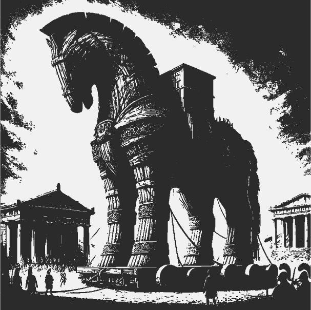 Trojan Horse Lamp/Deco With Easy Solution To Change Front !
