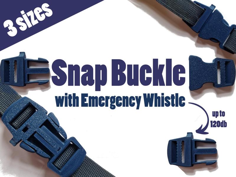 Quick-Release Snap Buckle with Emergency Whistle