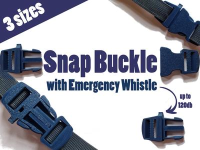 Quick-Release Snap Buckle with Emergency Whistle