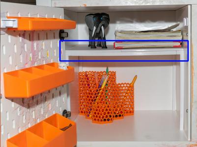 Shelf compatible with IKEA KALLAX, desktop shelf